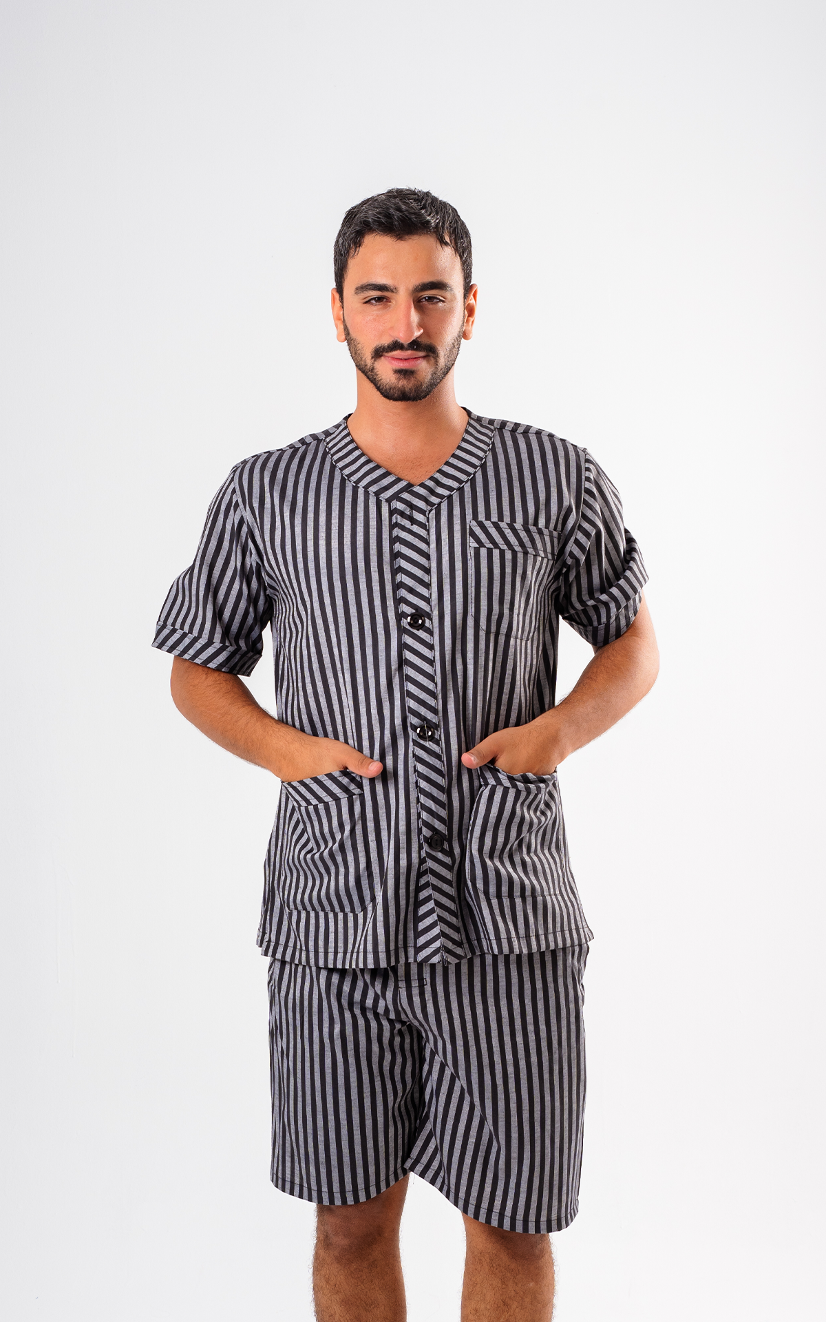 1 Striped Pyjama Short pants - Image 1